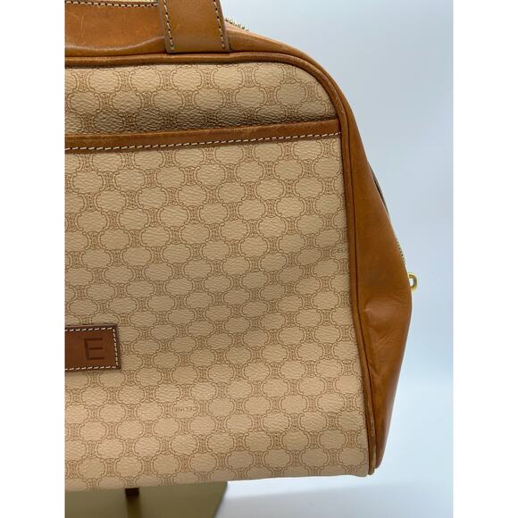 Celine "Borsa Donna" coated canvas and leather trim bowling bag*Triomphe - Picture 3 of 16